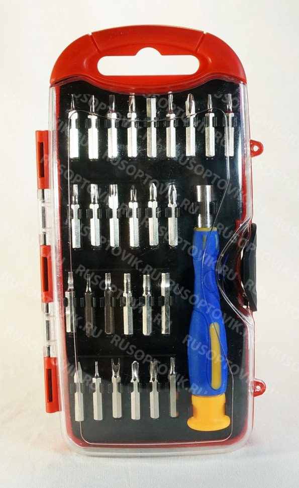Отвертка с набором 27 бит оптом 
