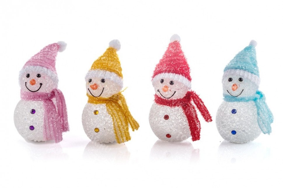 Новогоднее украшение Светящиеся снеговики оптом 