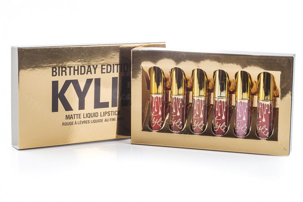Жидкая матовая помада KYLIE BIRTHDAY EDITION (6 оттенков) оптом 