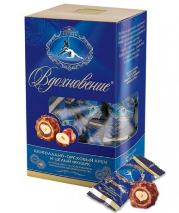 Шоколад молочный Бабаевский Вдохновение Шоколадно-ореховый крем с фундуком 240г оптом 