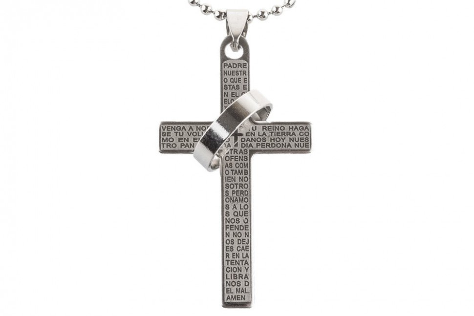 Кулон-подвеска "Крест с кольцом" оптом 