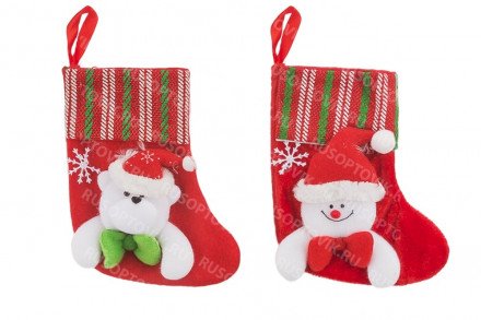 Рождественский носок для подарков оптом 