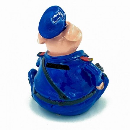 Копилка "Свин полицейский" полистоун оптом 