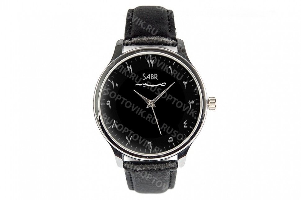 Часы Sabr Classic arabic на классическом чёрном ремешке оптом 