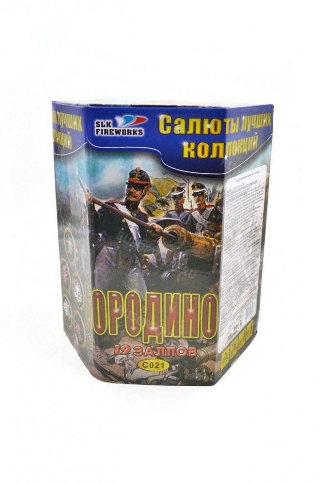 Батарея салютов "Бородино" 19 залпов C021оптом 