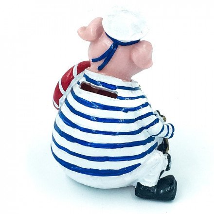 Копилка &quot;Свин моряк&quot; полистоун оптом 