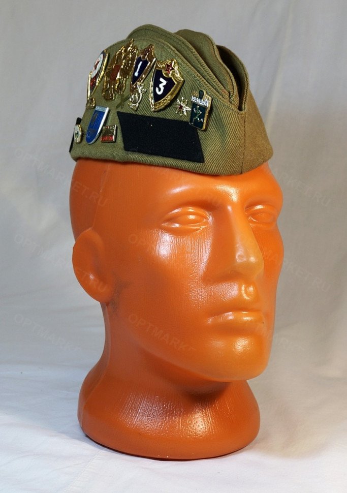 Солдатская пилотка (со значками) оптом 