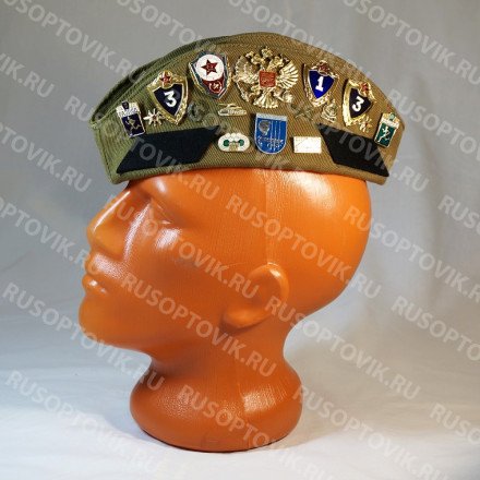 Солдатская пилотка (со значками) оптом 