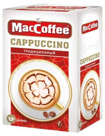 Кофе растворимый MacCoffee Cappuccino Традиционный 10x25г оптом 