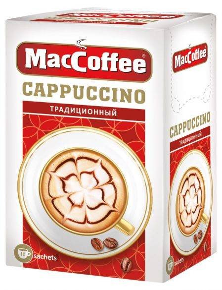 Кофе растворимый MacCoffee Cappuccino Традиционный 10x25г оптом 