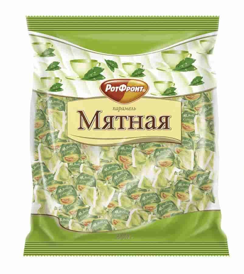 Конфеты РотФронт Мятная(карамель) 250г оптом Конфеты РотФронт Мятная(карамель) 250г оптом