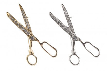 Брошь ножницы оптом 