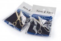 Брошь ножницы оптом