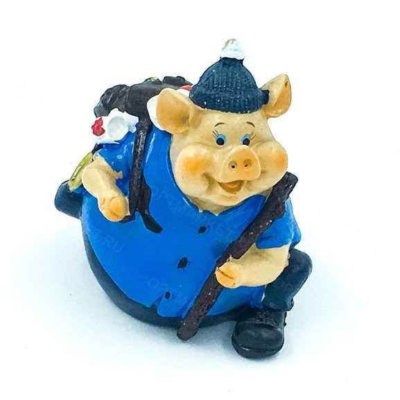 Копилка "Свин турист" полистоун оптом Копилка "Свин турист" полистоун оптом