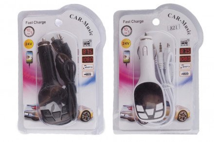 Автомобильный MP3 FM модулятор и зарядка оптом 