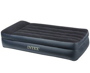 Надувная кровать Pillow Rest Raised Bed 102х203х47см с подголовником,  встроенный насос 220V оптом 
