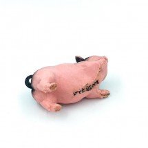 Копилка "Черно-розовая свинка" полистоун оптом