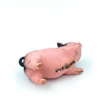 Копилка &quot;Черно-розовая свинка&quot; полистоун оптом 