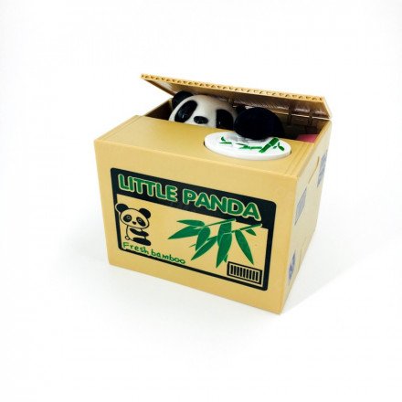 Интерактивная копилка Панда воришка монет оптом 