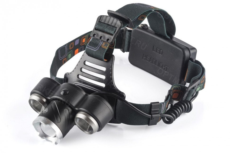 Налобный фонарь Поиск 3 лампы оптом 