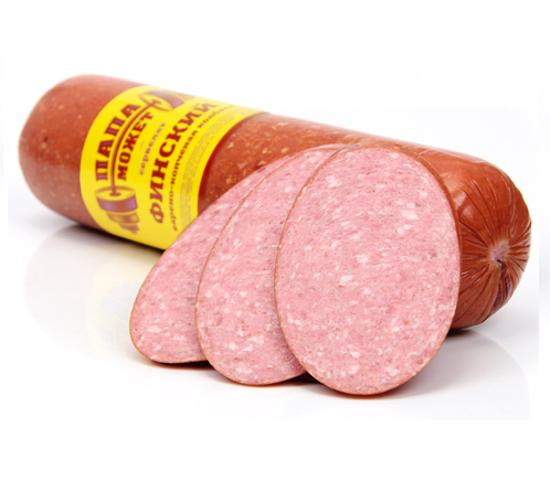 Сервелат Финский варено-копченый Папа может 1 кг оптом Сервелат Финский варено-копченый Папа может 1 кг оптом