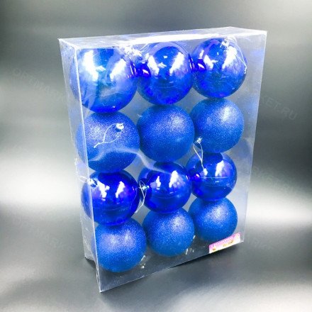 Ёлочные шары 10 см 12 шт оптом 