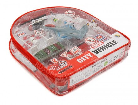 Игрушечный набор City Vehicle с дорожными знаками оптом 