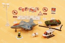 Игрушечный набор City Vehicle с дорожными знаками оптом