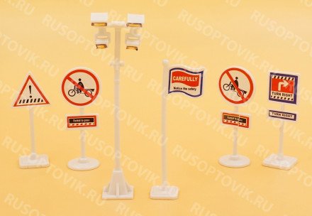 Игрушечный набор City Vehicle с дорожными знаками оптом 
