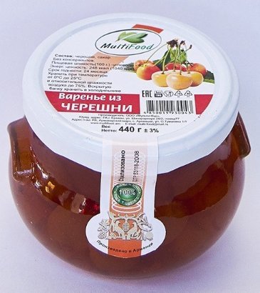 Варенье из черешни Multifood 440г оптом 