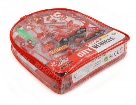 Игрушечный пожарный набор City Vehicle с дорожными знаками оптом 