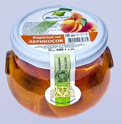 Варенье из абрикосов Multifood 440г оптом 