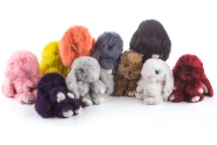 Брелок &quot;Кролик&quot; из натурального меха оптом 