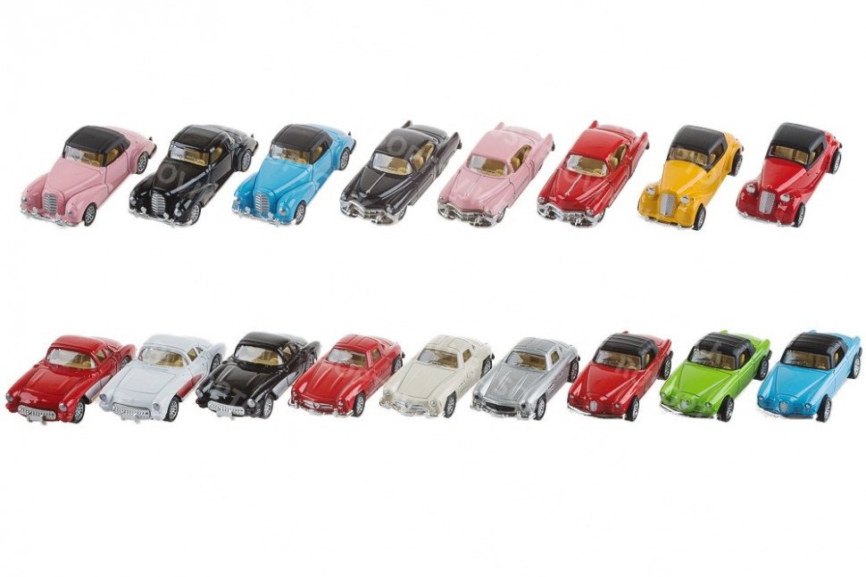 Машинки Vintage Car 1:60 (24 штук) оптом Машинки Vintage Car 1:60 (24 штук) оптом