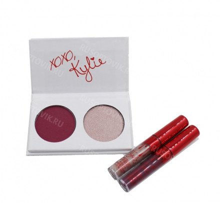 Набор Kylie RED палетка и 2 помады оптом 