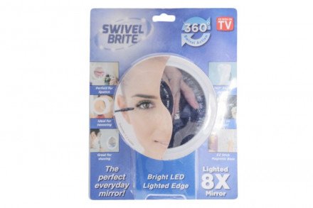 Зеркало с увеличением и подсветкой Swivel Brite оптом 