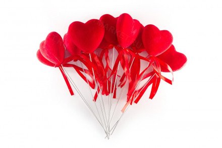 Декоративное красное сердце оптом 