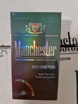 Сигареты Manchester Amber Crush Fusion Superslims оптом 